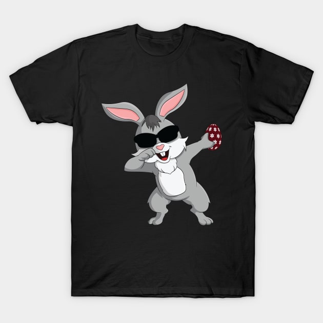 Dabbing Rabbit Easter T-Shirt by RockyDesigns